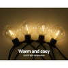 77M 80 LED Bulbs Festoon Lights Sting Lighting Kits Outdoor Party - Warm White