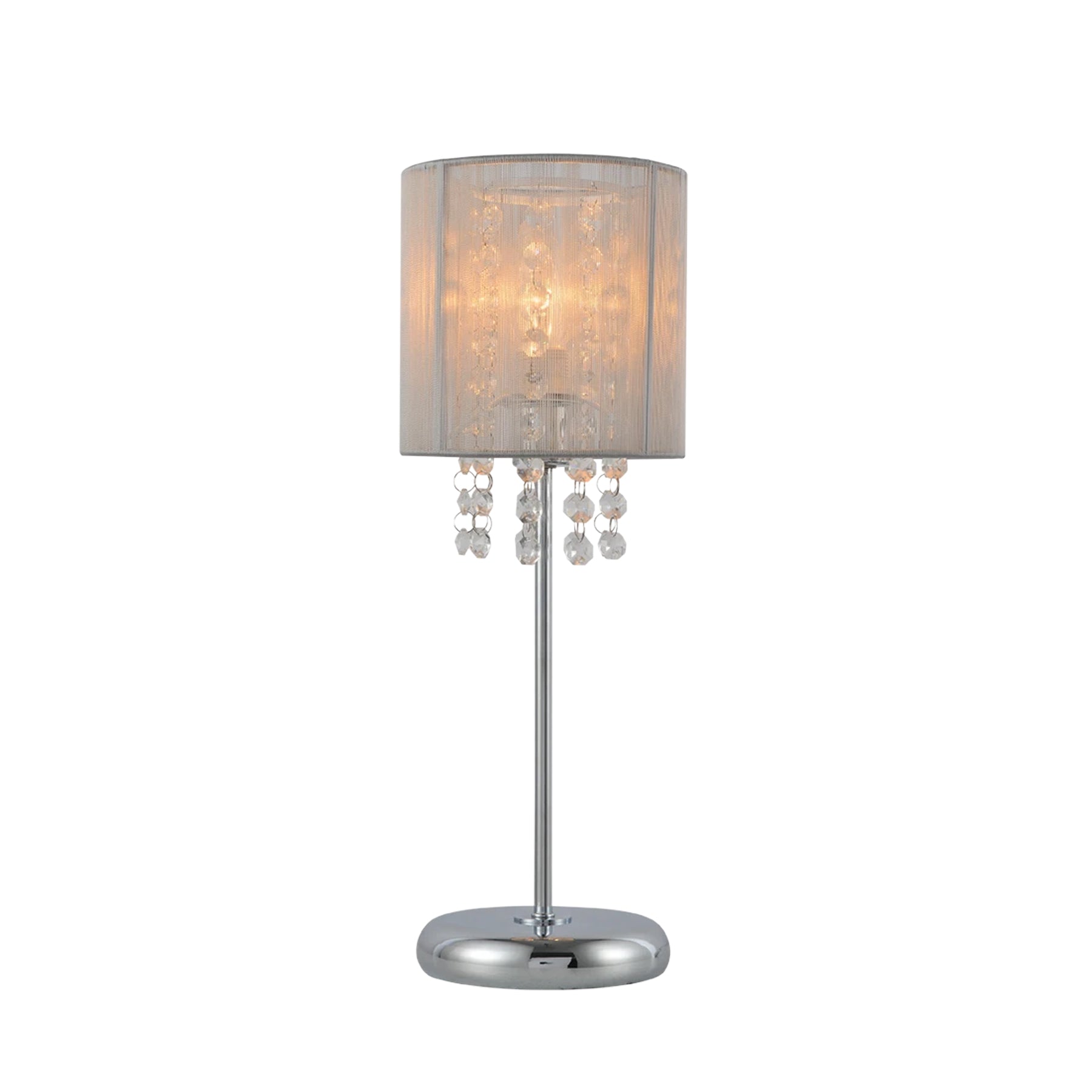 Table Lamp with Acrylic Drops - Grey