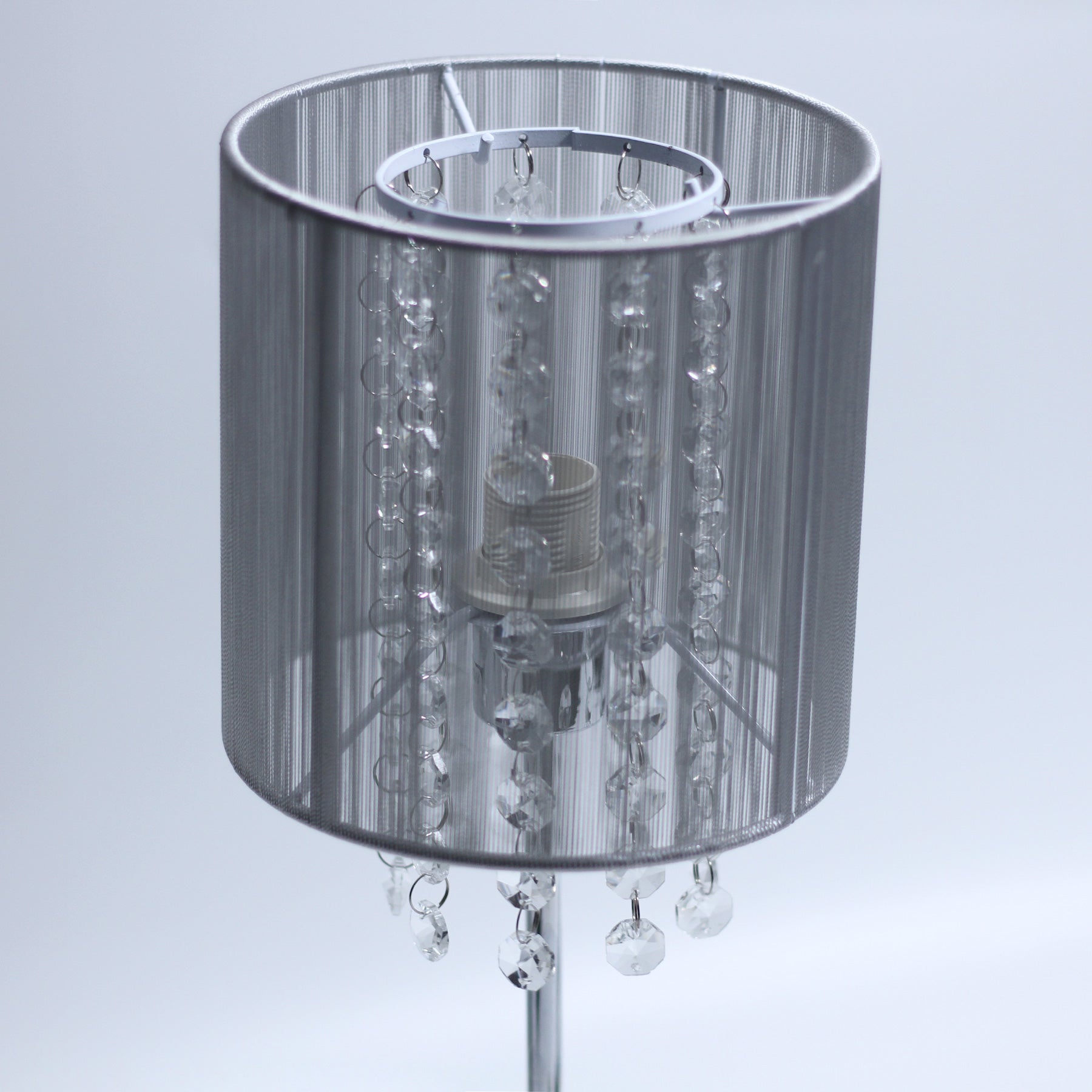 Table Lamp with Acrylic Drops - Grey