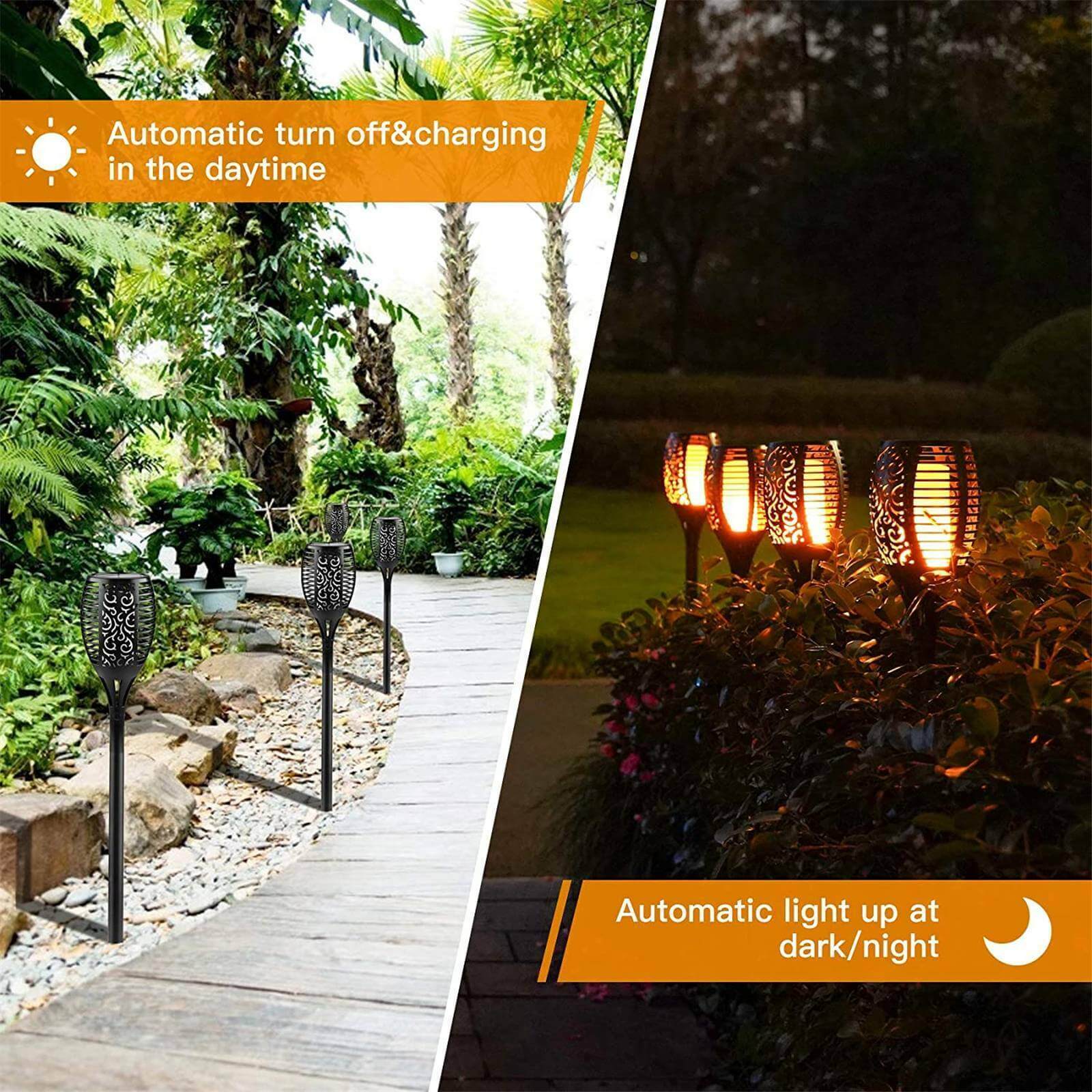 GALACTIC NIGHT™ - Solar LED Flame Garden Lights